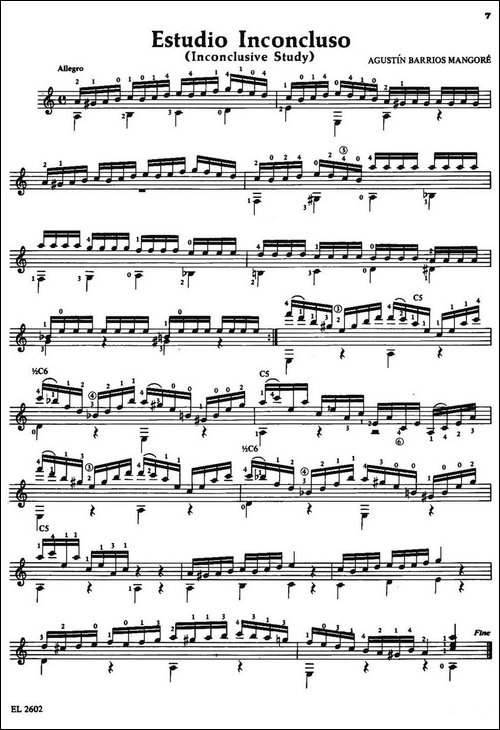 Estudio-Inconcluso-古典吉他-吉他谱