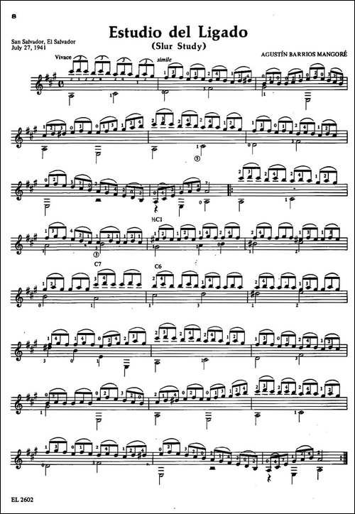 Estudio-del-Ligado-古典吉他-吉他谱