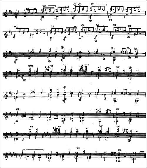 Gavota-al-Estilo-Antiguo-古典吉他-吉他谱