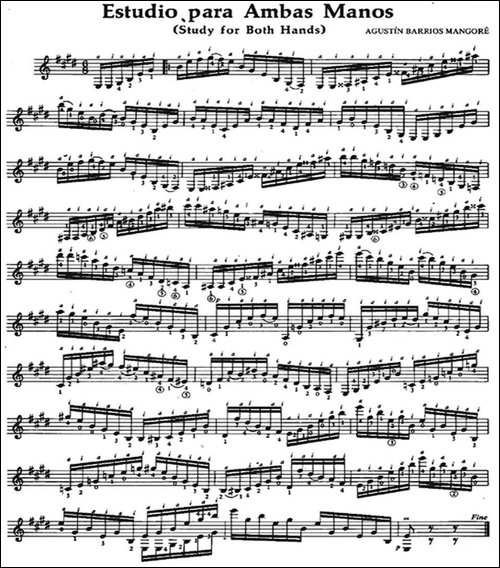 Estudio-para-Ambas-Manos-古典吉他-吉他谱