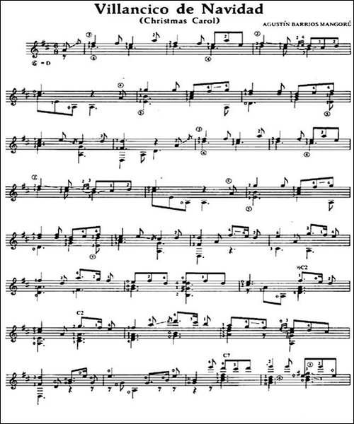 Villancico-de-Navidad-古典吉他-吉他谱
