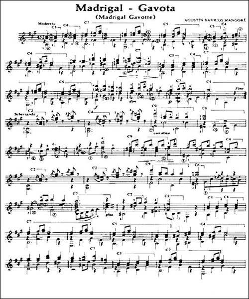 Madrigal---Gavota-古典吉他-吉他谱