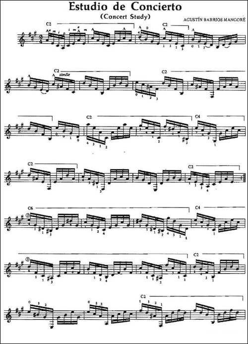 Estudio-de-Concierto-古典吉他-吉他谱