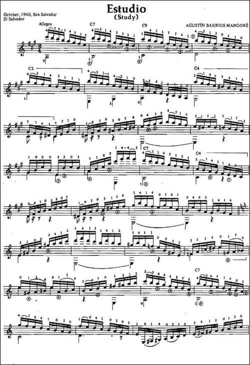 Estudio-古典吉他-吉他谱