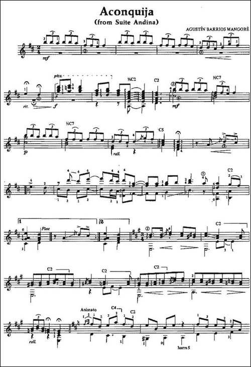Aconquija-古典吉他-吉他谱