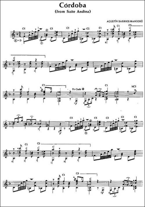 Cordoba-古典吉他-吉他谱