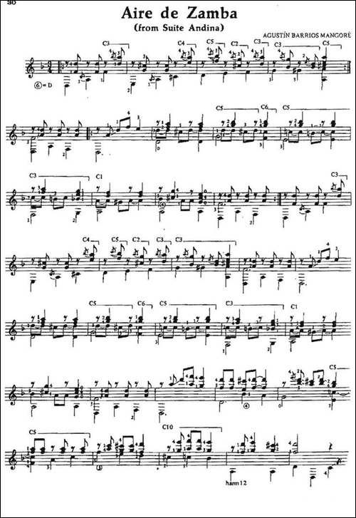 Aire-de-Zamba-古典吉他-吉他谱