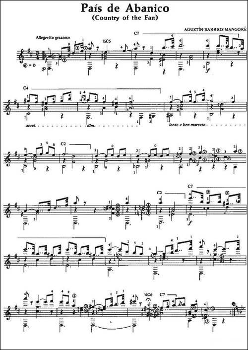 Pais-de-Abanico-古典吉他-吉他谱