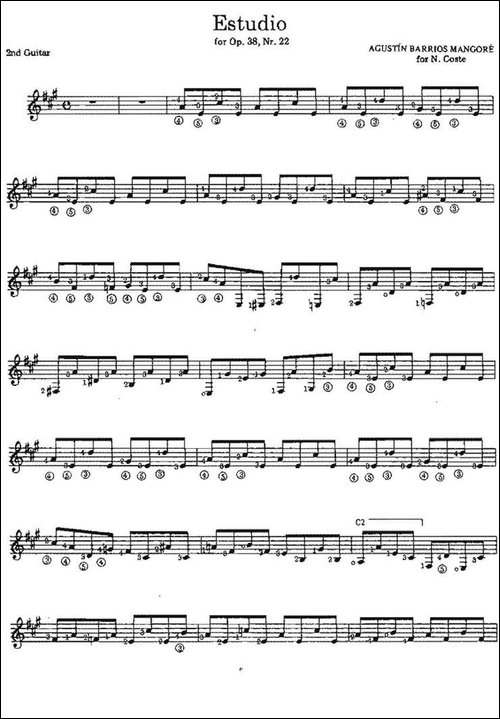 Estudio-for-Op.38no.22-古典吉他-吉他谱