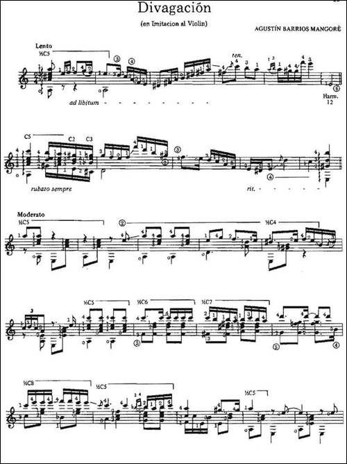 Divagacion-古典吉他-吉他谱