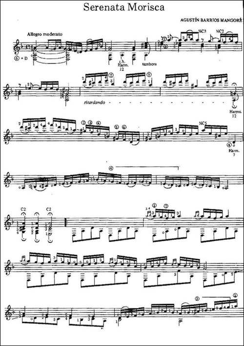 Serenata-Morisca-古典吉他-吉他谱