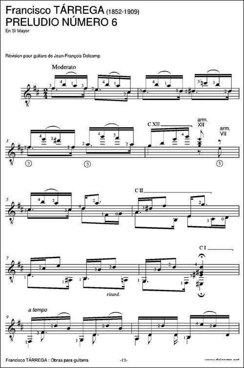 PRELUDIO-NUMERO-6-古典吉他-吉他谱