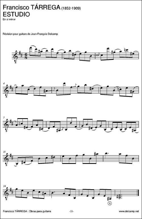 ESTUDIO-En-si-minor-古典吉他-吉他谱