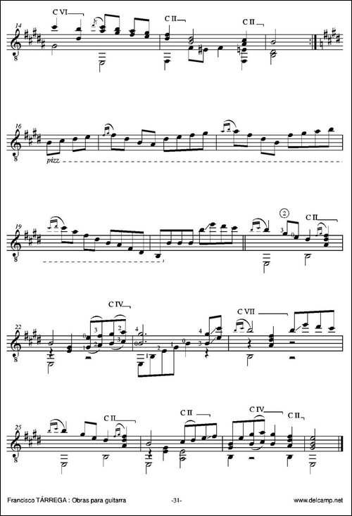 PAVANA-古典吉他-吉他谱