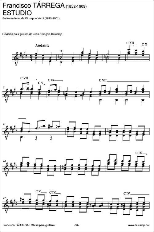 ESTUDIO-Sobre-un-tema-de-Giuseppe-Verdi-古典吉他-吉他谱