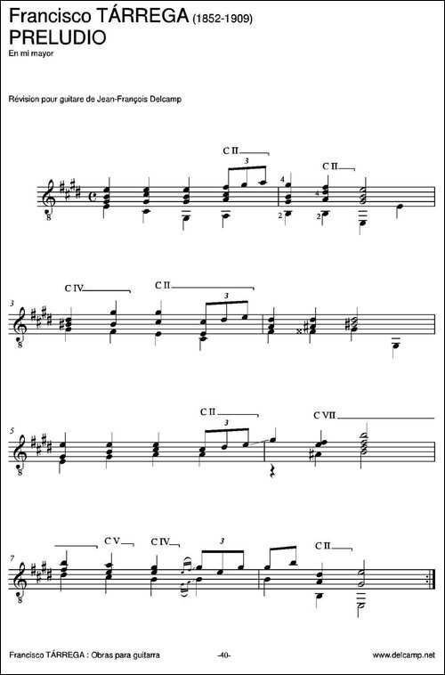 PRELUDIO-En-mi-mayor-古典吉他-吉他谱