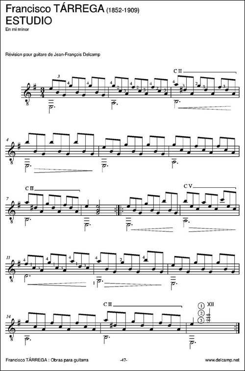 ESTUDIO-En-mi-minor-古典吉他-吉他谱