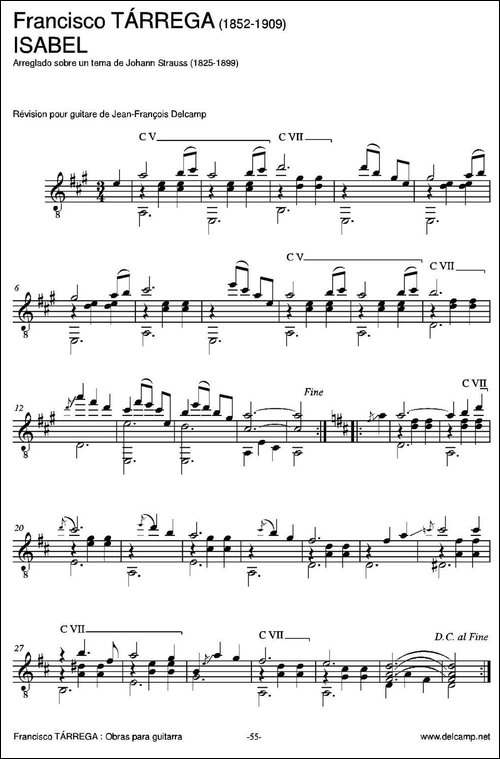ISABEL-Arreglado-sobre-un-tema-de-Johann-Strauss-1825-1899-古典吉他-吉他谱