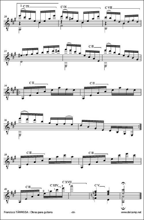 ESTUDIO-EN-ARPEGIOS-En-la-mayor-古典吉他-吉他谱