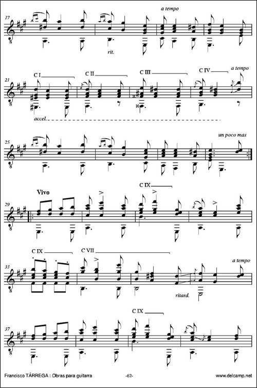 DANZA-ODALISCA-En-la-mayor-古典吉他-吉他谱