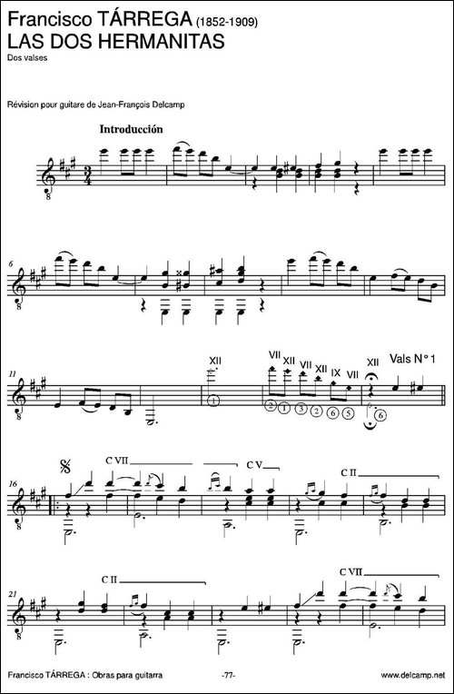 LAS-DOS-HERMANITAS-Dos-valses-古典吉他-吉他谱