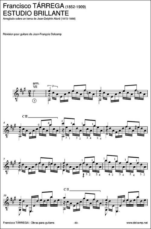 ESTUDIO-BRILLANTE-Arreglado-sobre-un-tema-de-Jean-Delphin-Alard-古-吉他谱