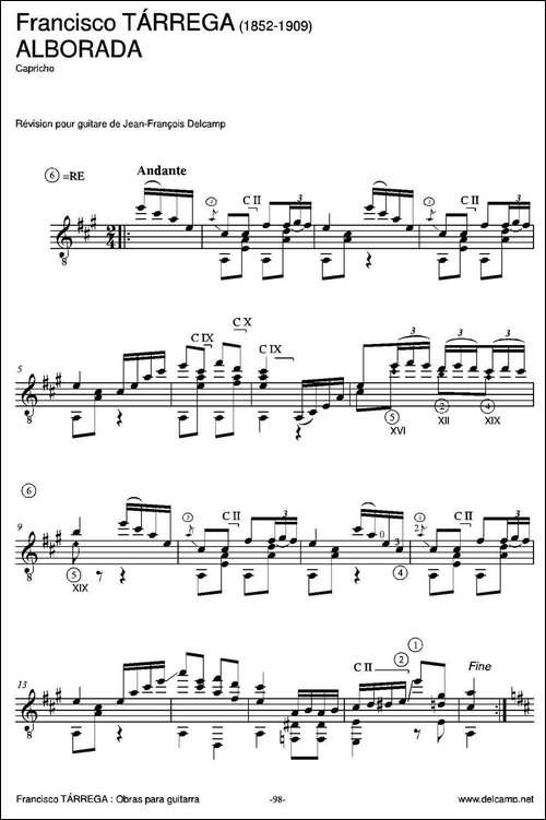 ALBORADA-Capricho-古典吉他-吉他谱