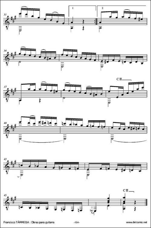 ESTUDIO-Sobre-un-Scherzo-de-Tomas-Damas-古典吉他-吉他谱