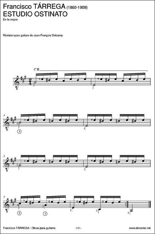 ESTUDIO-OSTINATO-En-la-mayor-古典吉他-吉他谱