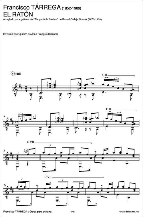 EL-RATON-Arreglado-para-guitarra-delTango-de-la-Cadera-de-Rafael-Ca-吉他谱