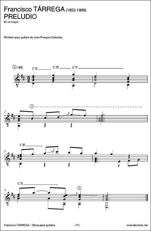 PRELUDIO-En-re-mayor-古典吉他-吉他谱