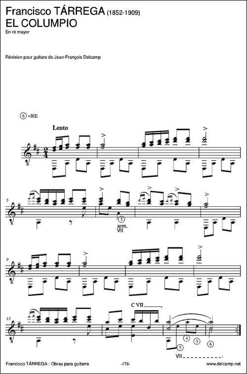 EL-COLUMPIO-En-re-mayor-古典吉他-吉他谱