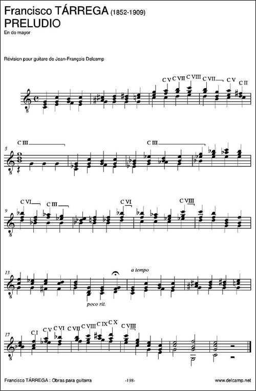 PRELUDIO-En-do-mayor-古典吉他-吉他谱