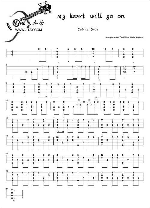 my-heart-will-go-on-ukulele-ukulele独奏-吉他谱