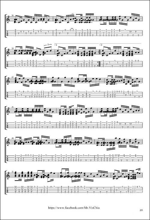 后来-ukulele指弹谱-吉他谱