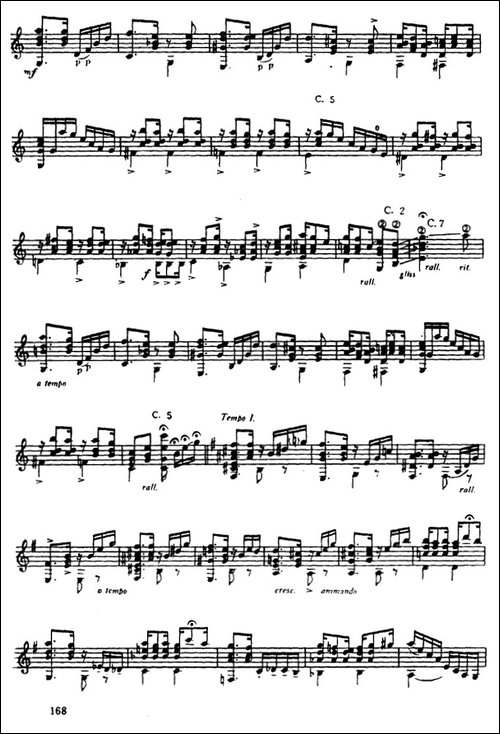 肖罗舞曲第一号-古典吉它-吉他谱