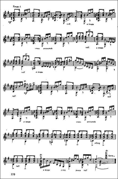 肖罗舞曲第一号-古典吉它-吉他谱