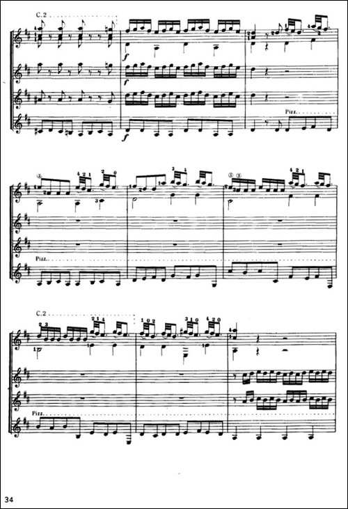 D大调协奏曲-古典吉他三重奏-吉他谱