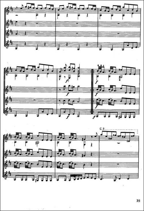 D大调协奏曲-古典吉他三重奏-吉他谱