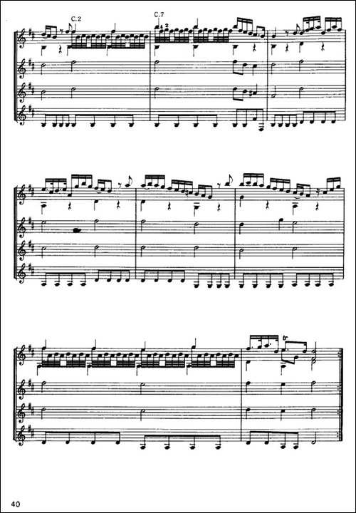 D大调协奏曲-古典吉他三重奏-吉他谱