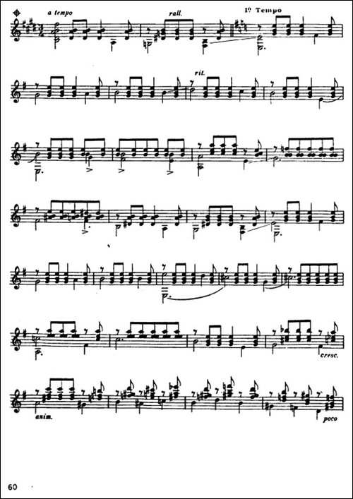 魏拉罗伯斯前奏曲五首·1-古典吉他-吉他谱