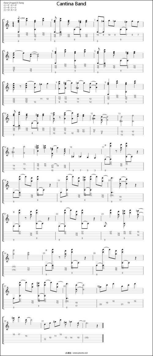 Cantina-Band-吉他谱