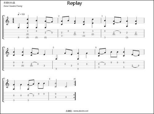 Replay-吉他谱