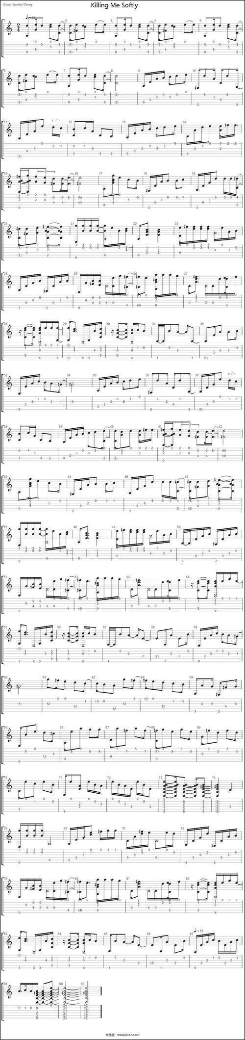Killing-Me-Softly-吉他谱
