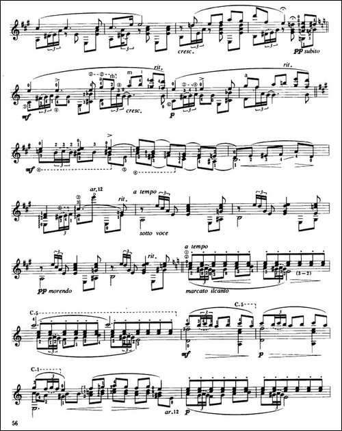 卡狄斯-歌曲-古典吉他-吉他谱