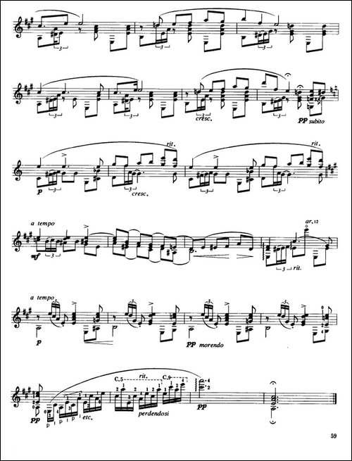 卡狄斯-歌曲-古典吉他-吉他谱