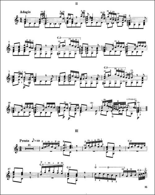 协奏曲-巴斯顿作曲版-古典吉他-吉他谱