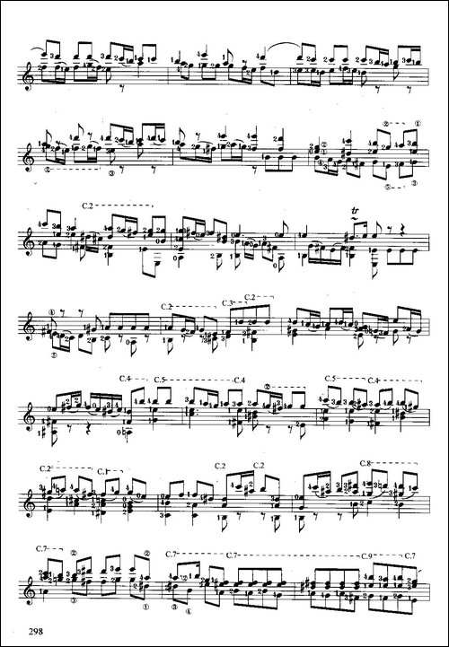 赋格-古典吉他-吉他谱