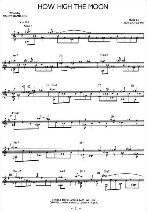 HOW-HIGH-THE-MOON-吉他谱
