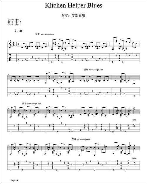 Kitchen-Helper-Blues-指弹谱-吉他谱